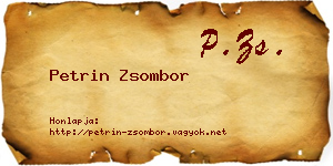 Petrin Zsombor névjegykártya