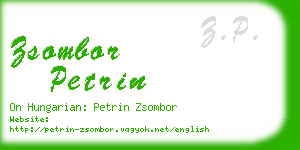 zsombor petrin business card